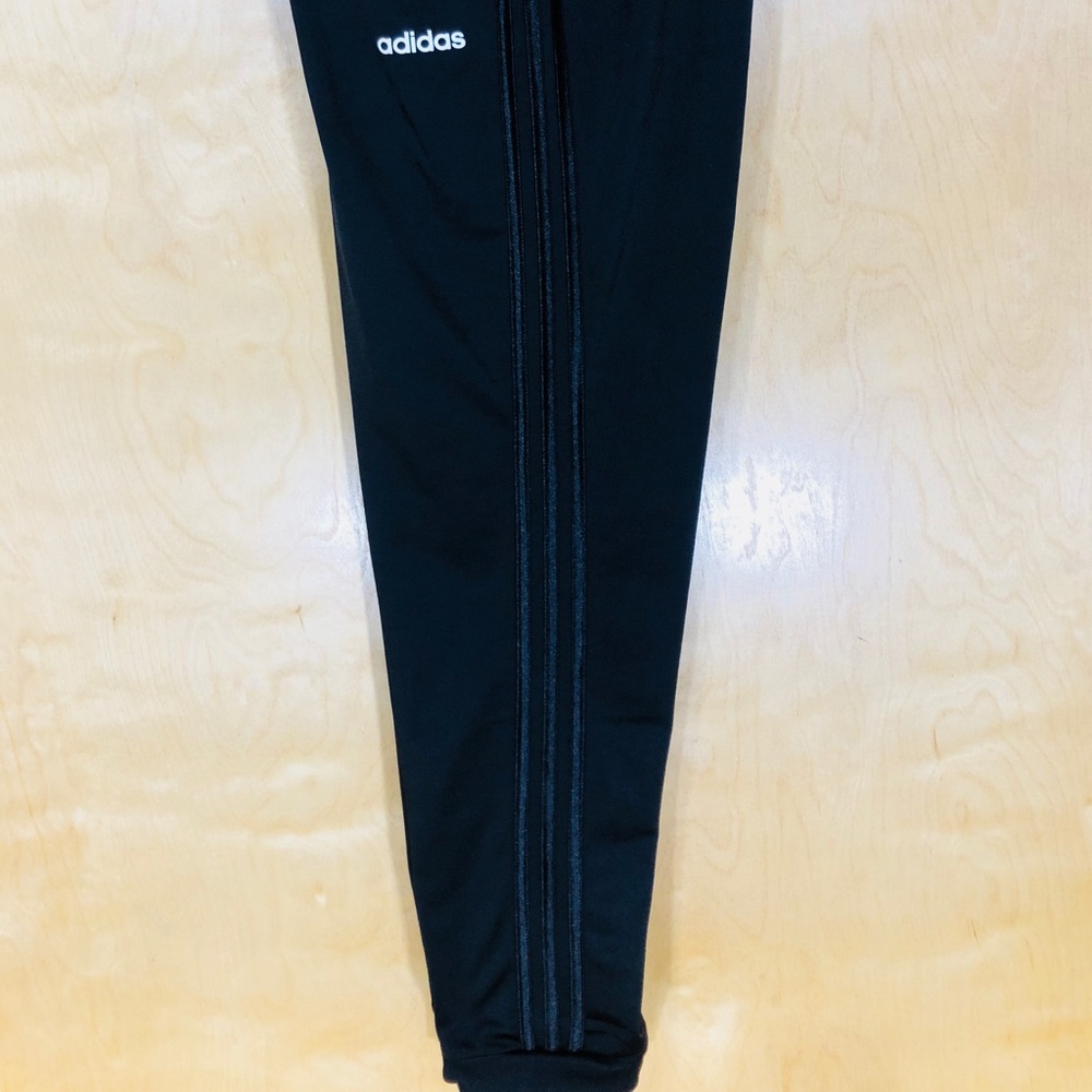 NWT Women’s Adidas Black, 3 Striped Tapered Pants - Picture 2 of 6